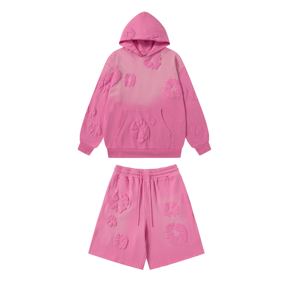 Denim Trs Pink Set