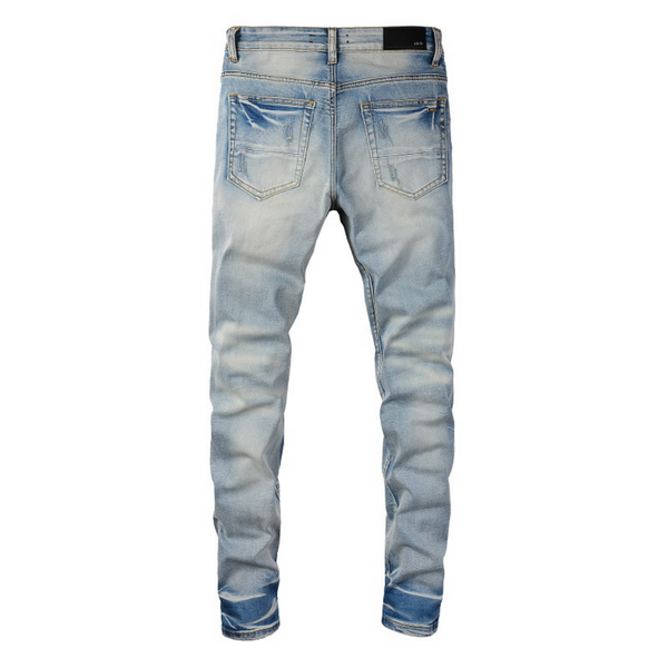 Amr Black Patch Jeans