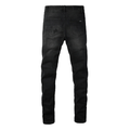 Amr Blue Ripped Patch Jeans