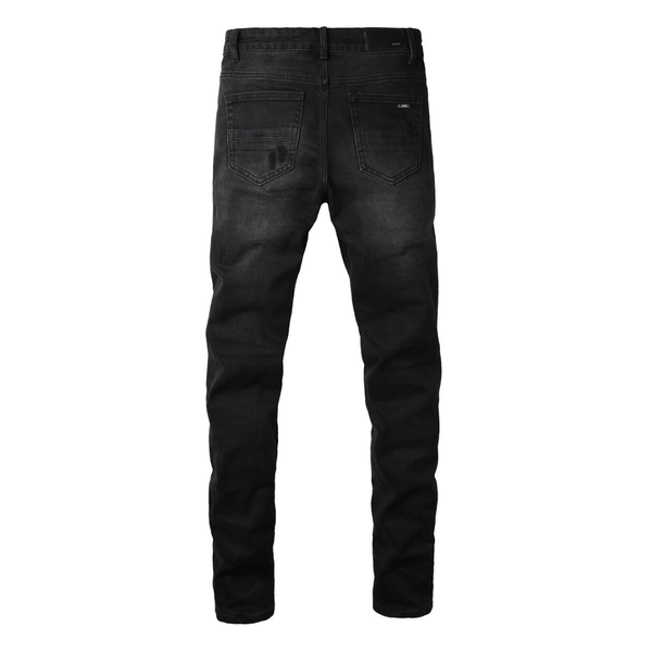 Amr Blue Ripped Patch Jeans