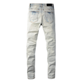 Amr Red Patch Distressed Jeans