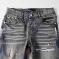 Purple Paint Grey Jeans