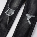 Purple Ripped Grey Black Jeans