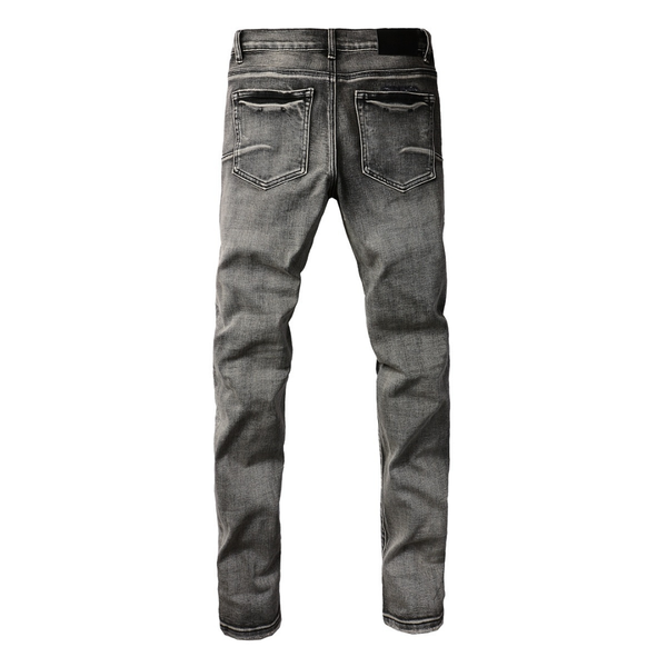 Purple Grey Ripped Jeans