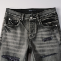 Purple Grey Ripped Jeans